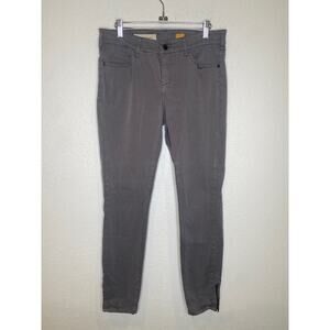 Pilcro Anthropologie Gray Skinny Serif Jegging Pants Zip Ankle EUC Sz 29 Cotton